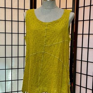 Paco Soler 2 pc Womens Tank top w/matching overcoat chartreuse 16 layers…